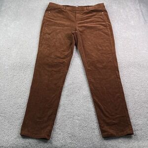J Jill Pants Womens Large Brown Corduroy Pull On High Rise Stretch Cords